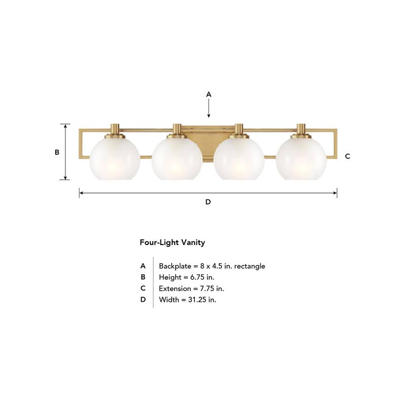 4 Light Vanity - 31.25