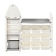 preview thumbnail 8 of 8, Kids Toy Storage Organizer with 14 Bins, Multi-functional Nursery Organizer Kids Furniture Set Toy Storage Cabinet Unit