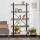 preview thumbnail 3 of 23, Middlebrook Edelman 68-inch Urban Pipe Bookshelf Driftwood