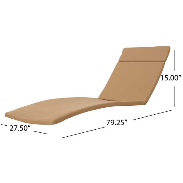 dimension image slide 10 of 13, Salem Outdoor Chaise Lounge Cushion (ONLY CUSHION) by Christopher Knight Home - 79.25"L x 27.50"W x 1.50"H
