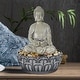 preview thumbnail 2 of 16, Indoor Buddha Tabletop Waterfall Fountain for Home, Office Decoration Light Grey