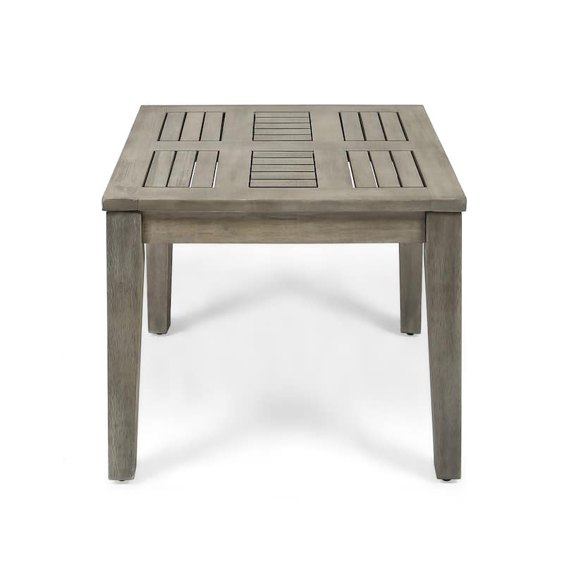 Hampton Acacia Wood Outdoor Side Table by Christopher Knight Home