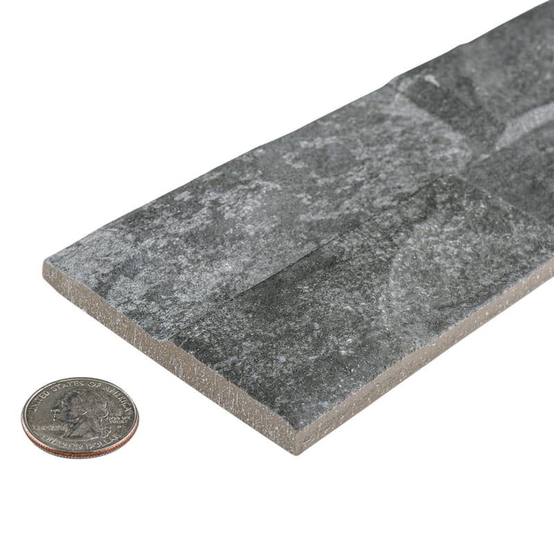 Merola Tile Ordino Black 3.25" x 17.5" Porcelain Wall Subway Tile