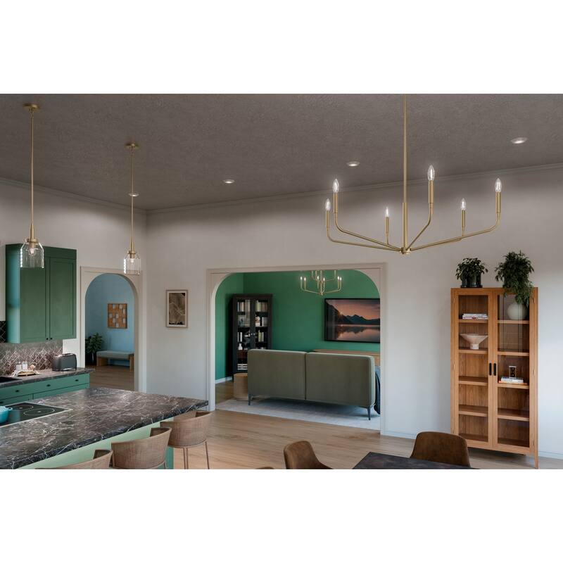 Kichler 52719 Madden 6 Light 38" Wide Taper Candle Style Chandelier
