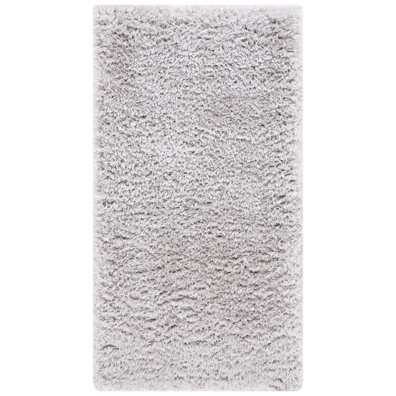 SAFAVIEH Flokati Shag Wynne 2.75-inch Thick Rug - 2'3" x 4' - Silver