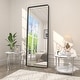 preview thumbnail 27 of 192, KIOTEE Modern Metal Frame Wall Mounted Bathroom Vanity Mirror with 5-year warranty 65x22 - Black