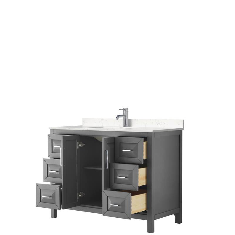 Daria 48 Inch Single Vanity, Cultured Marble Top