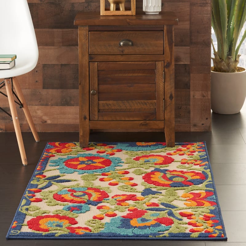 Copper Grove Alyssum Multicolor Indoor/Outdoor Rug. - 2'8" x 4' - Multicolor