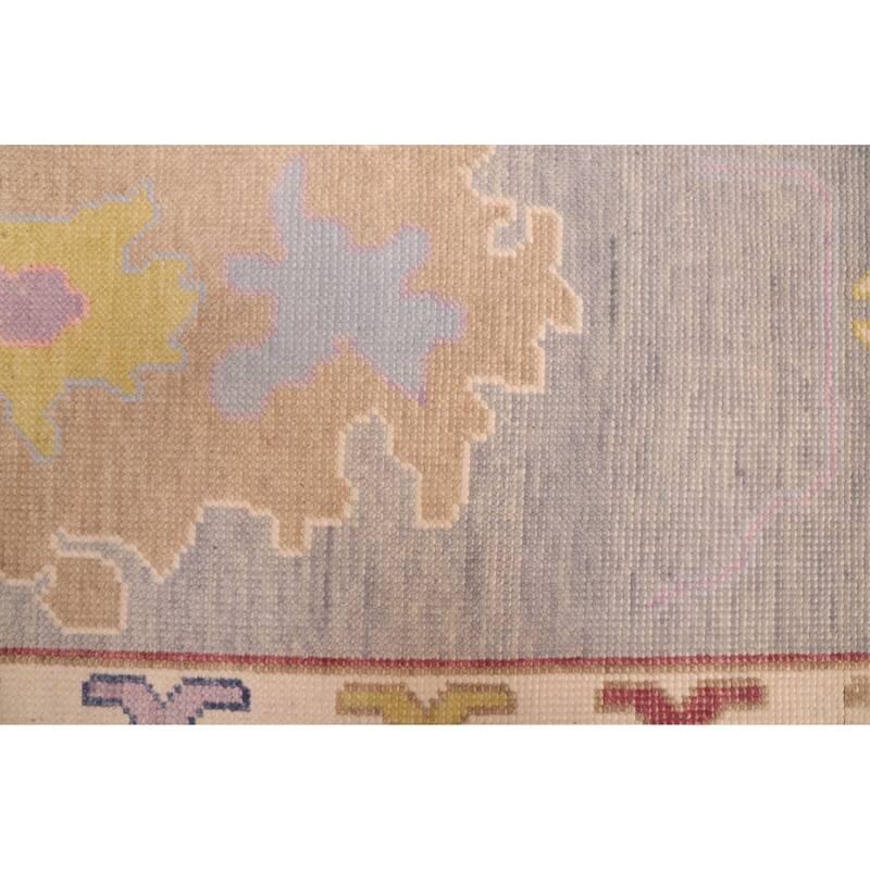 ECARPETGALLERY Hand-knotted Modern Oushak Light Grey Wool Rug - 9'11 x 13'9