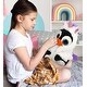 preview thumbnail 6 of 4, DolliBu Sparkle Eyes Large Penguin Unicorn Plush Stuffed Animal Toy - 8 inches