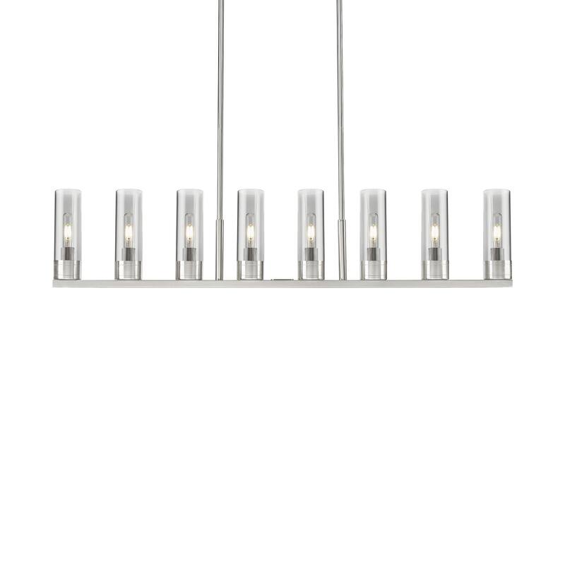 Innovations Lighting 617-8I-11-48 Boreas Linear Boreas 8 Light 48" - Satin Nickel / Light Smoke