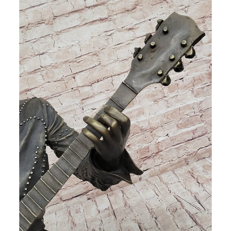 Elvis Presley Playing Guitar Bronze Bust Statue Sculpture Signed Original 24 Inches X 26 Inches