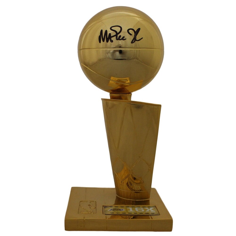 Shop Magic Johnson Autographed Los Angeles Lakers 12 Nba Trophy Replica Bas Black 5 X 8 Overstock 31766606