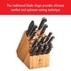 preview thumbnail 10 of 10, ZWILLING Professional S 18-Piece Knife Block Set, Chef Knife, Serrated Utility Knife, Steak Knife Set, Black - 18-pc