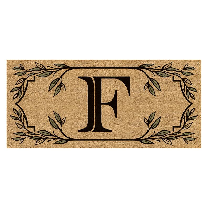Monogram Flocked Sassafras Coir Switch Mat - F