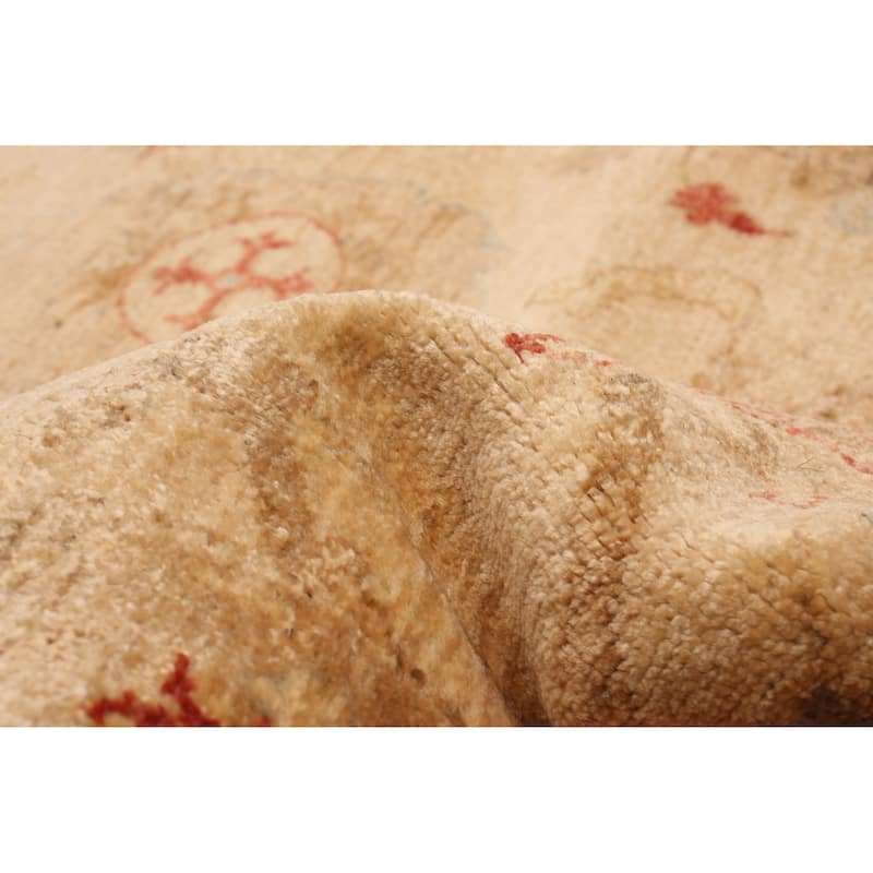 ECARPETGALLERY Hand-knotted Chobi Finest Ivory Wool Rug - 6'9 x 9'9