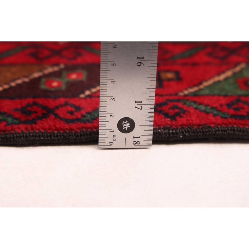 ECARPETGALLERY Hand-knotted Teimani Red Wool Rug - 3'6 x 6'4