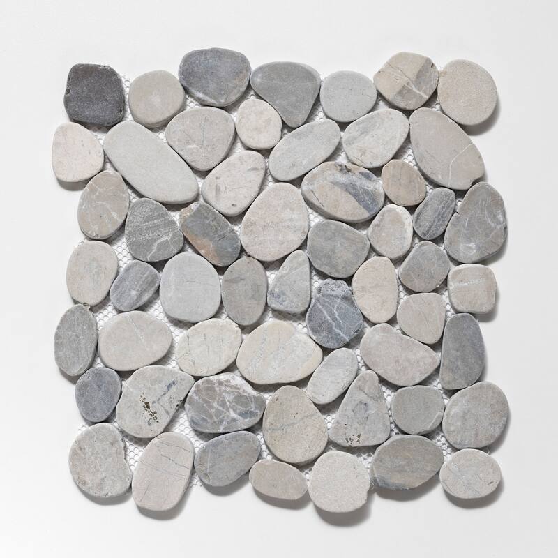 Sliced Pebble 11 in. x 11 in. Mesh-Mounted Mosaic Wall and Floor Tile