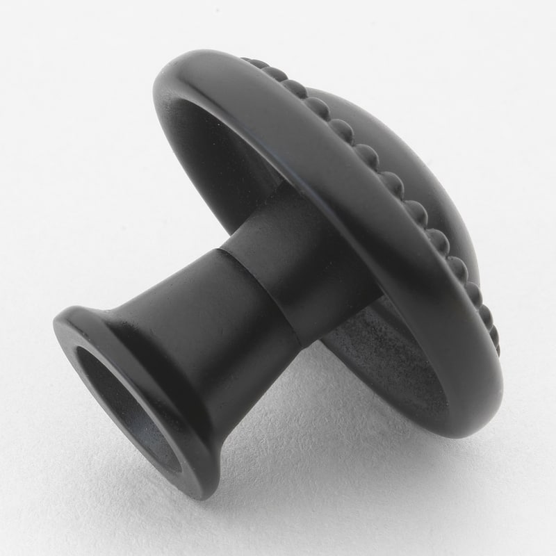 GlideRite 1.25-inch Matte Black Round Beaded Cabinet Knobs (25) - Pack of 25