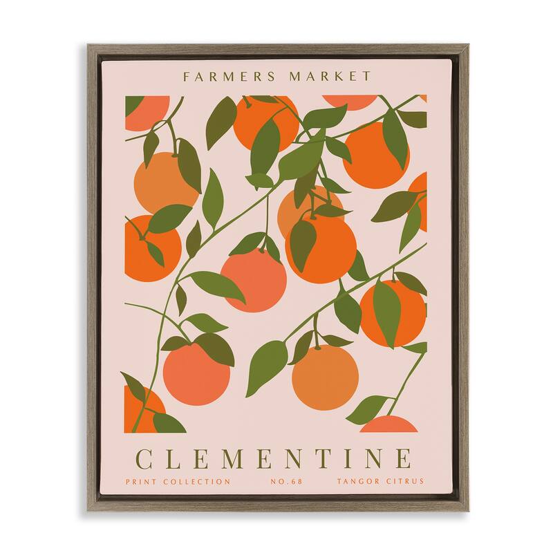 Stupell Clementine Gallery Print Framed Floater Canvas Wall Art Design By Kamdon Kreations - 25 x 31 - Brown