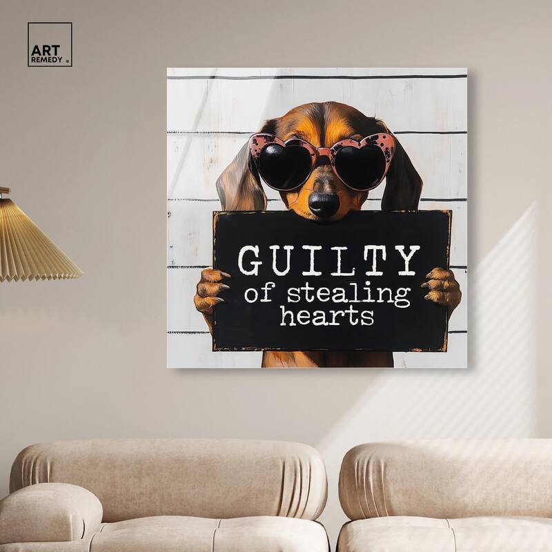 Guilty of Stealing Hearts Acrylic by Art Remedy, Ready to Hang