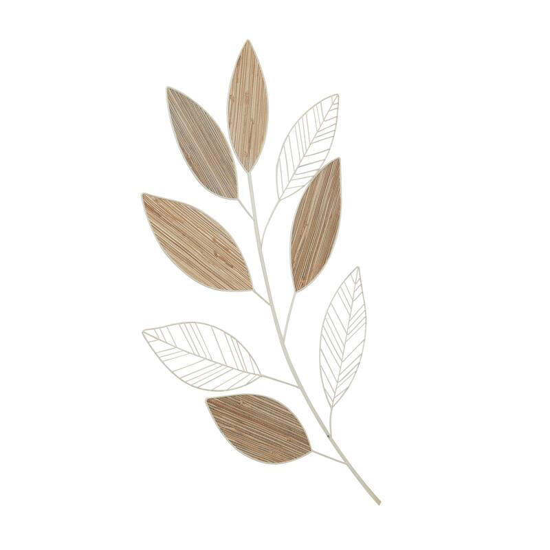 Brown Metal Leaf Wall Decor