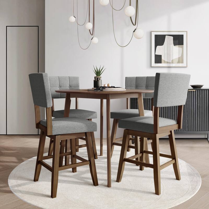 CraftPorch Modern Swivel Counter Chair with Round Table