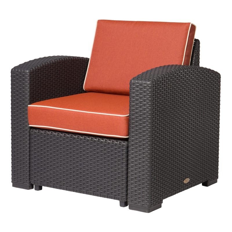 Magnolia Resin All-Weather Club Chair with Cushions