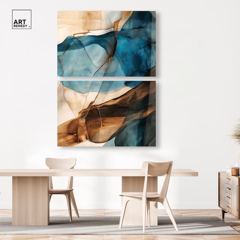 Glitch Aesthetic III Canvas Set of 2 by Art Remedy, Gallery Wrapped