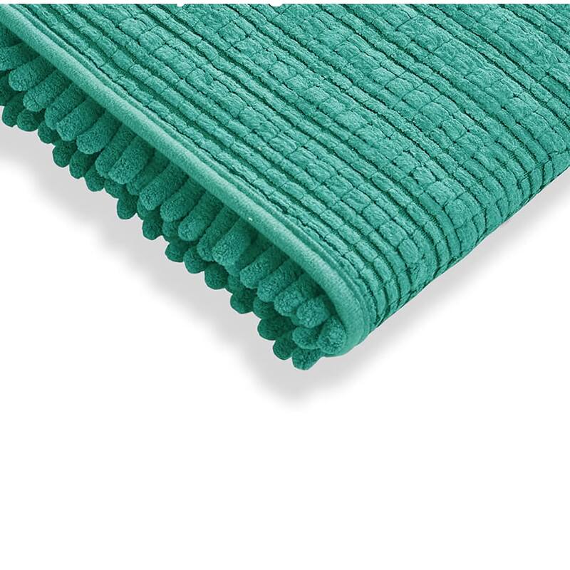 47"x27" - Turquoise Soft Cozy Plush Chenille Bath Mat Bathroom Rug