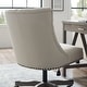 preview thumbnail 3 of 2, Solid Adjustable Plush Tufted Office Chair - 41.5" - Beige and Gray