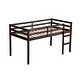 preview thumbnail 7 of 27, Rubber Wooden Twin Loft Bed with Ladder, Strengthened Slats