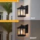 preview thumbnail 10 of 9, Modern Farmhouse Black 1-Light Outdoor Wall Sconces Traditional Glass Patio Wall Sconces - L6.7"X W9.1" X H11.8"
