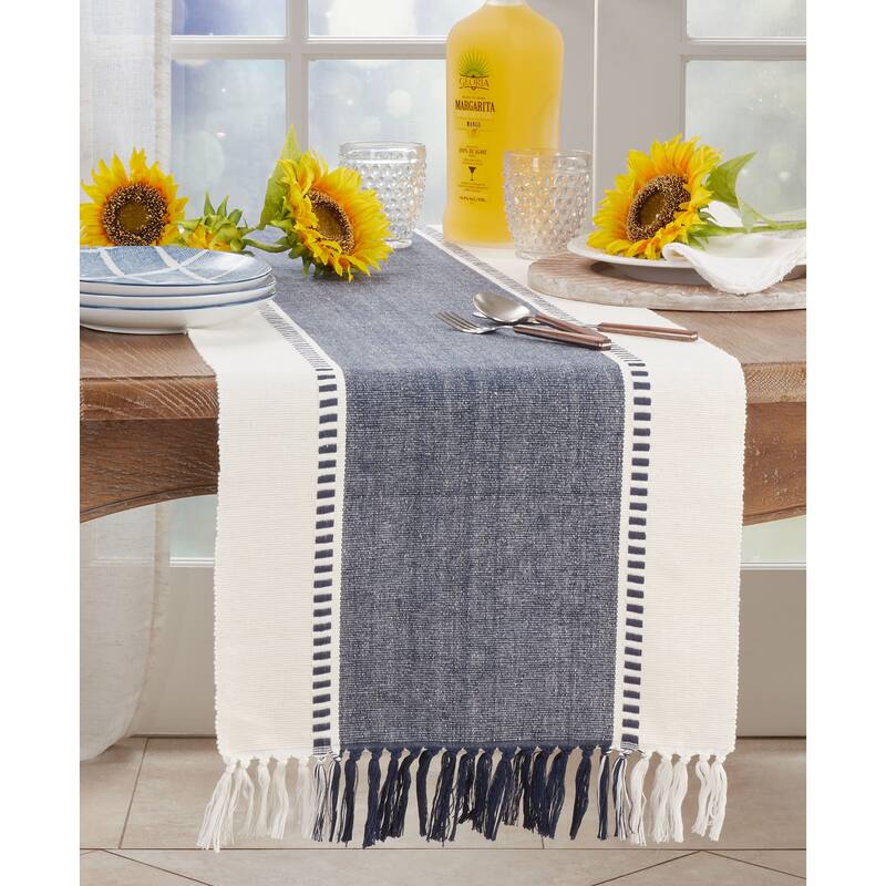 Long Table Runner With Striped Design - 16"x72"