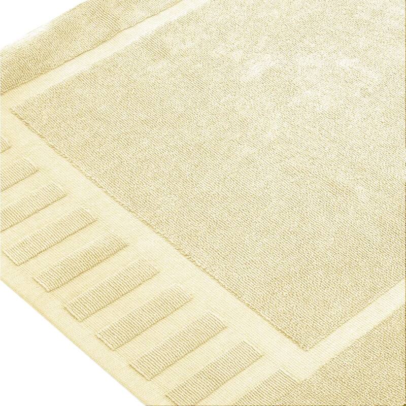 White Classic Luxury Cotton Bath Mat 22x34 Set of 2