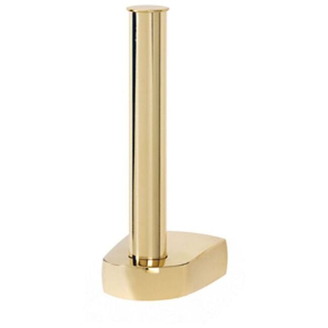 Alno Euro Series 5-7/8 Inch Tall Vertical Single Post Modern Drop Down - Polished Brass