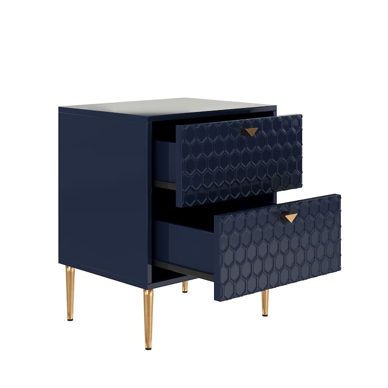Morden Wood Furniture 2-Drawer Dresser Chest Side Table