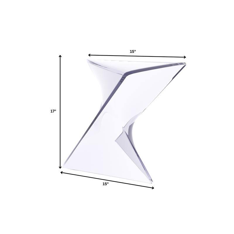 Randolph Modern Indoor Lightweight Side Table with Triangular Curved Design Accent End Table for Home Living Room or Bedroom