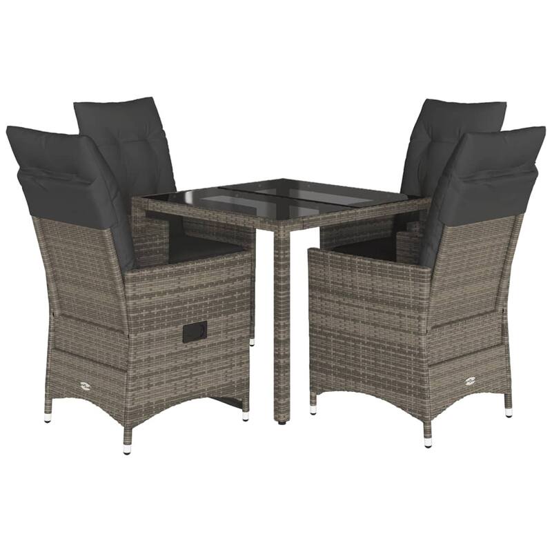 vidaXL Garden Dining Set Grey - 23.2 x 22.0 x 36.2