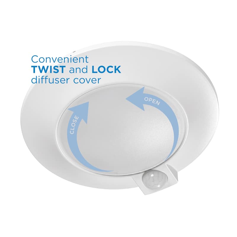 Tana 6" LED Flush Mount Light - White - 1"Ext x 6.88"Dia x 1"H