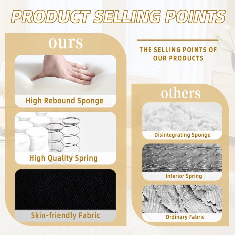 HOMEFUN Chenille Upholstered Convertible Foldable Memory Foam Sleeper Sofa with Pillows for Living Room