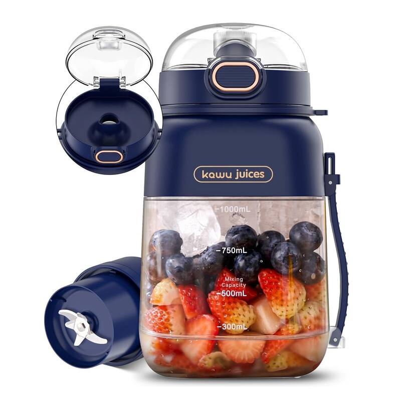Portable USB-C Blender - Leakproof, BPA-Free, with Strap - Blue