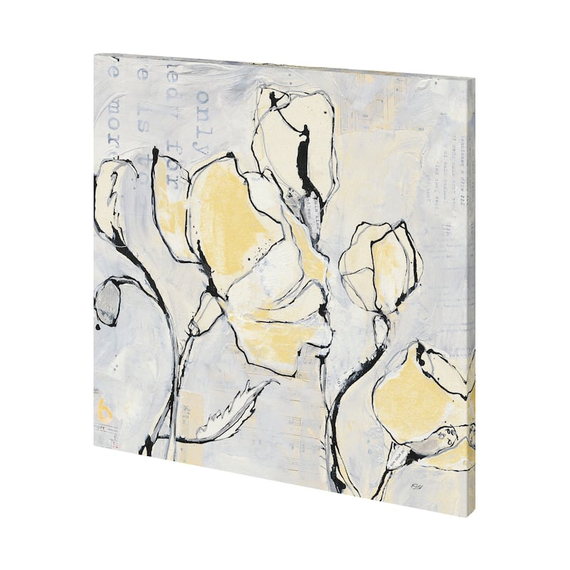 Again II with Yellow (30 x 30) Canvas Art Print - Small
