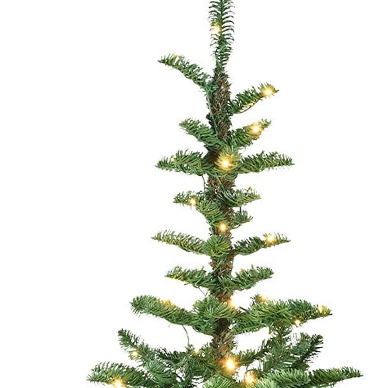 HomeRoots 6' Pre Lit Sparse Fir Christmas Tree - Green - 43.00 in. x 72.00 in. x 43.00 in.