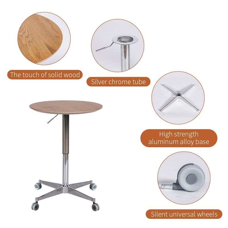 Movable Adjustable Coffee Table 360 Swivel