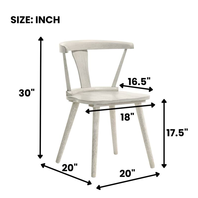 2 Pieces Set Dining Side Chair Rustic Modern Farmhouse Design Retro Design Easy To Assembly
