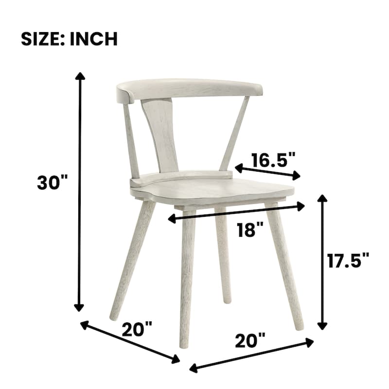 Wood Dining Chair Solid Chair Set of 2