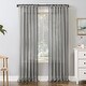 preview thumbnail 8 of 21, No. 918 Bethany Slub Textured Linen Blend Sheer Tie Top Curtain Panel, Single Panel Gray - 50 x 63