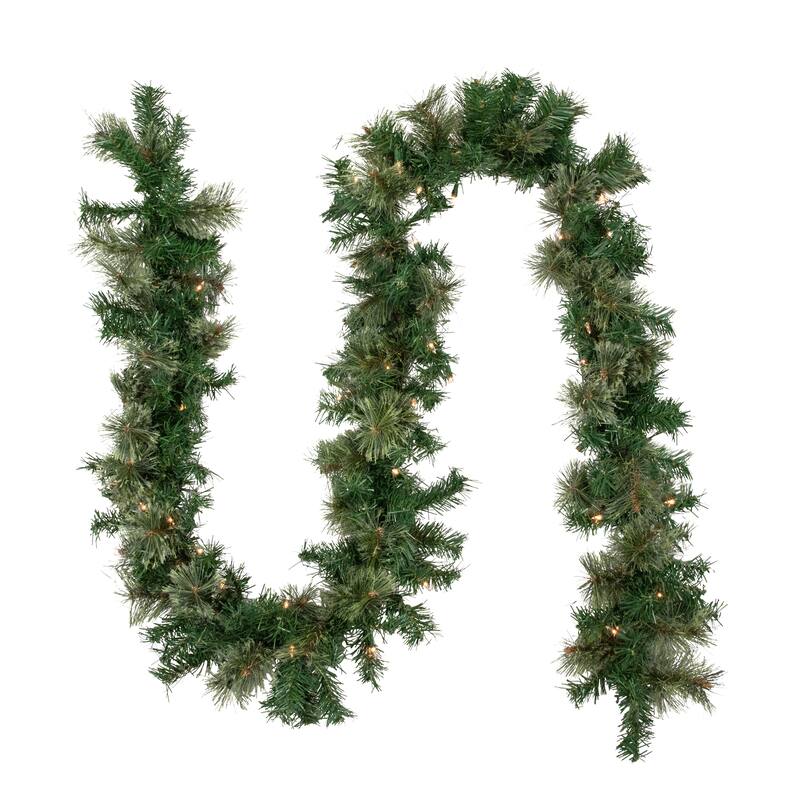 9' x 10" Oregon Cashmere Pine Artificial Christmas Garl, Clear Lights
