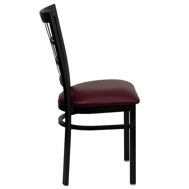 Window Back Metal Restaurant Chair - 16.75"W x 20"D x 36.5"H - 16.75"W x 20"D x 36.5"H